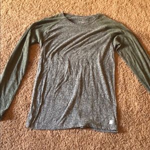 Longsleeve Shirt Crewneck, Dark Grey w/ Dark Green